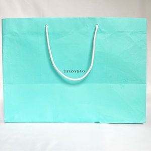 TIFFANY & CO Blue Paper Boutique Shopping Bag